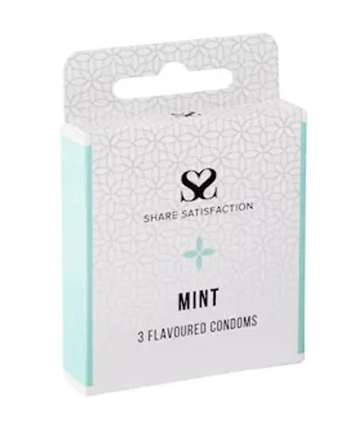 Share Satisfaction Mint Flavoured Condoms - 3 Pack - Mint — image 5 of 5