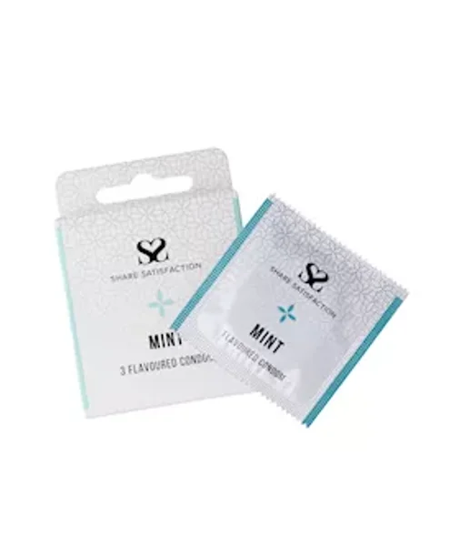 Share Satisfaction Mint Flavoured Condoms - 3 Pack - Mint — image 4 of 5