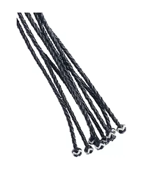 Bound X Braided Leather Cat O Nine Tails - White / Black — image 5 of 5