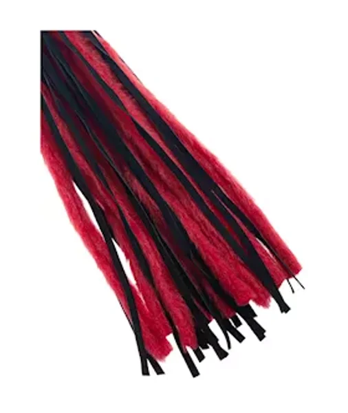 Bound X Lambskin And Faux Fur Flogger - Red / Black — image 6 of 6