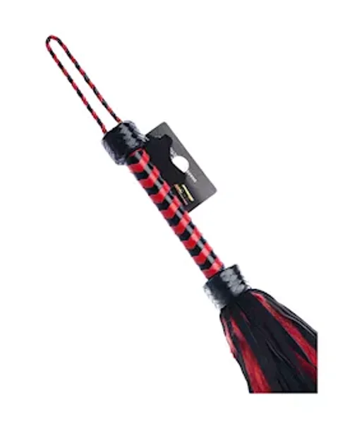 Bound X Lambskin And Faux Fur Flogger - Red / Black — image 5 of 6