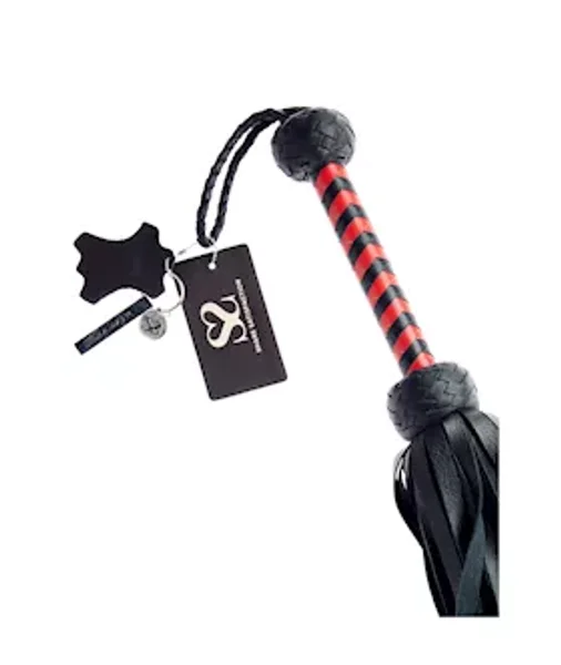 Bound X Calfskin Mop Flogger - Red / Black — image 5 of 6