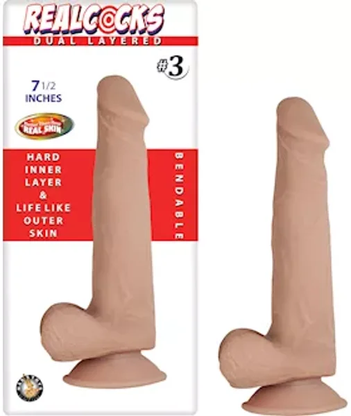 Nass Toys Dual Layered Dildo No.3 - Ivory - 7.5 Inch — image 2 of 2