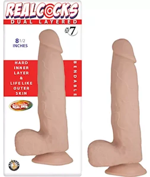 Nass Toys Dual Layered Dildo No.7 - White - 8.5 Inch — image 2 of 2
