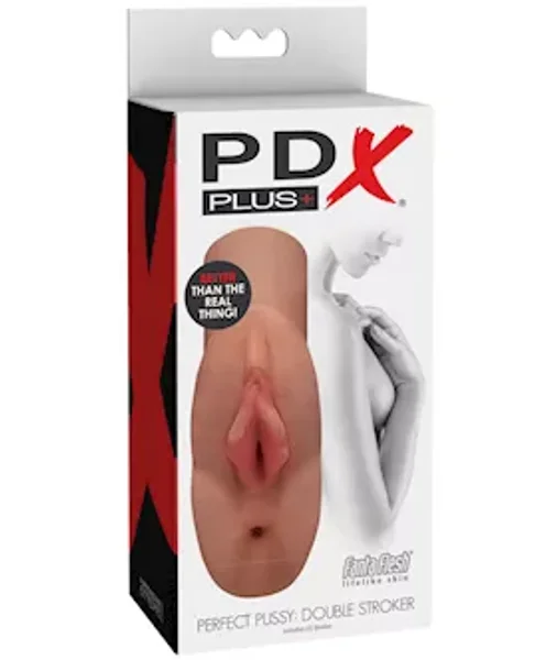 Pdx Plus Perfect Pussy Double Stroker  - Caramel — image 6 of 8