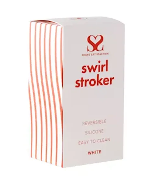 Share Satisfaction Reversible Swirl Stroker - White — image 5 of 6