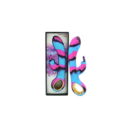 Colourful Camo Dini Vibrator Blue Heating