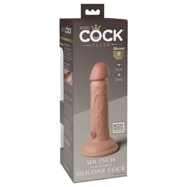 King Cock Elite 6'' Dual Density Cock - Flesh 15.2 cm Dong — image 2 of 6