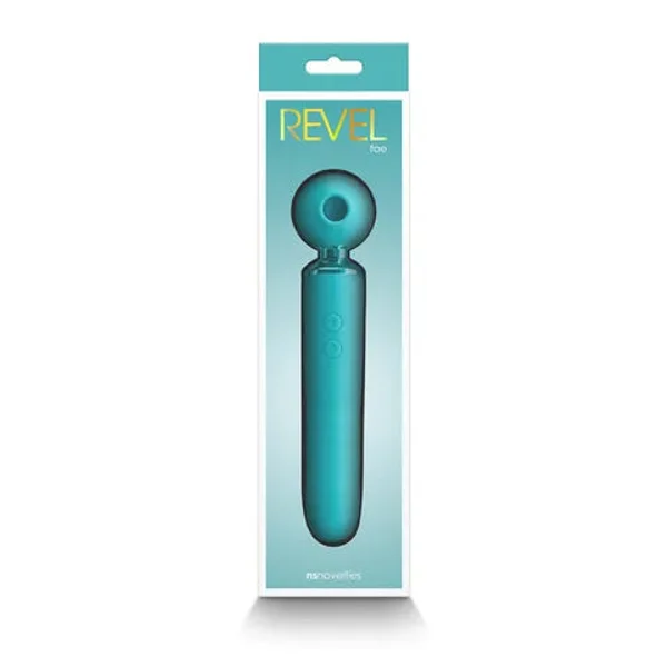 Revel Fae - Teal 19.5 cm USB Rechargeable Thrusting Massage Wand w/ Air Pulsation — image 6 of 10