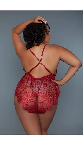 Nancy Lace V-neck Teddy — image 8 of 8
