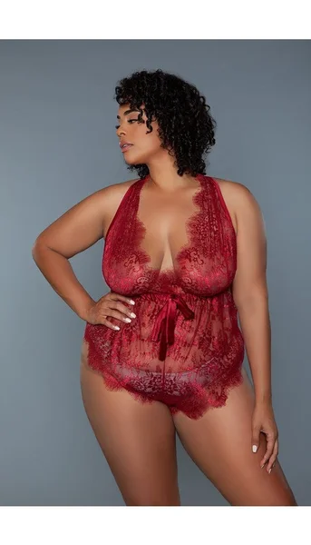 Nancy Lace V-neck Teddy — image 5 of 8