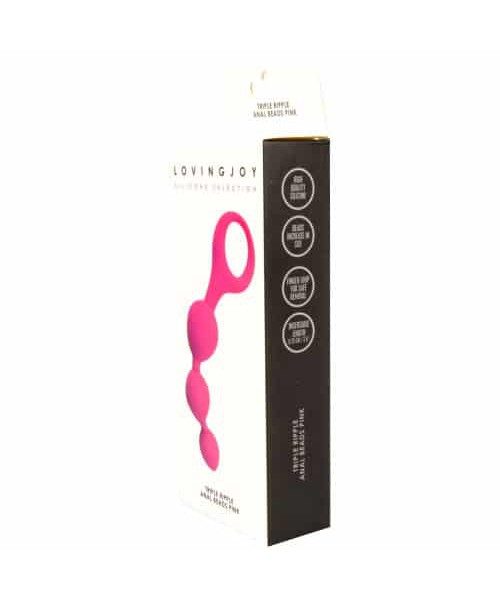 Loving Joy Triple Ripple Anal Beads-Pink — image 8 of 9