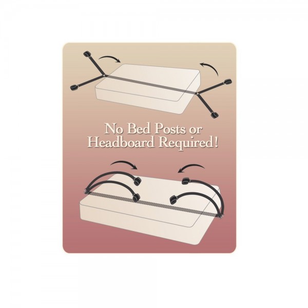 Pipedream Fetish Bed Restraint Bondage Kit with Cuffs