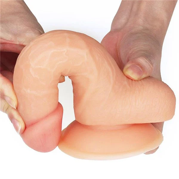 Lovetoy 8-Inch The Ultra Soft Dude Straight Dildo with Balls — image 12 of 13
