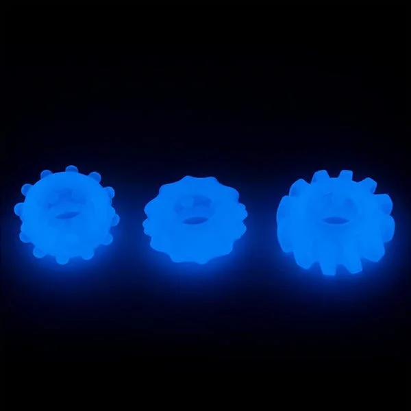 Lumino Play 3-Piece Glow In The Dark Penis Ring Set — image 4 of 4
