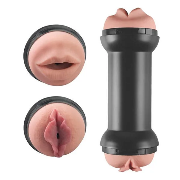 Lovetoy Training Master Double-Sided Stroker Mouth and Vagina Masturbator
