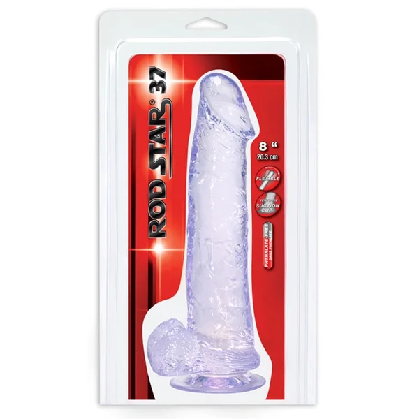 Rod Star #37 - 8" Clear Dildo With Balls — image 4 of 8