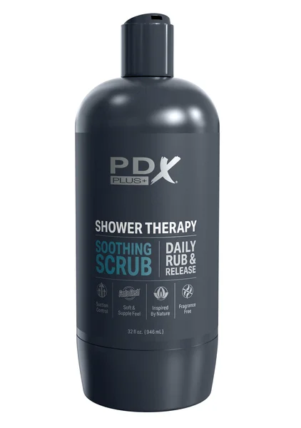 PDX Plus Shower Therapy Soothing Scrub Discreet Penis Stroker By Pipedream - Vanilla — image 25 of 25