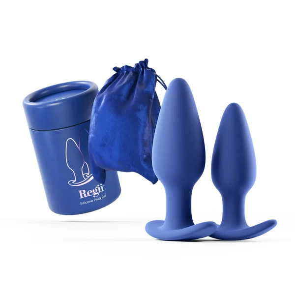 Biird Regii 2-Piece Anal Plug Set Blue — image 6 of 9