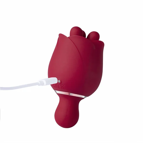 Rosewyn Rotating Rose Vibrator - Red — image 12 of 12