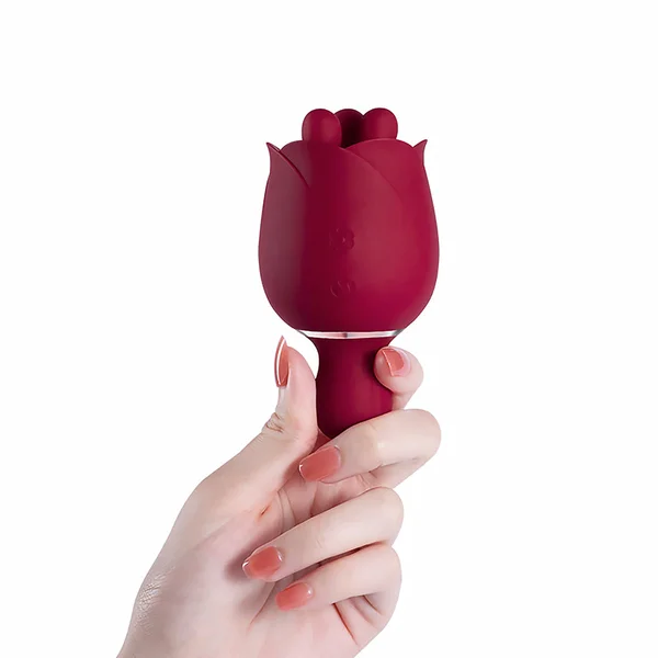 Rosewyn Rotating Rose Vibrator - Red — image 11 of 12