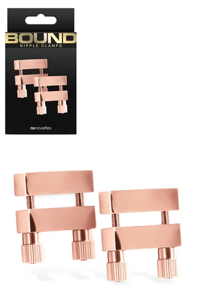 nsnovelties Bound Double Screw Rose Gold Nipple Clamps — image 10 of 12