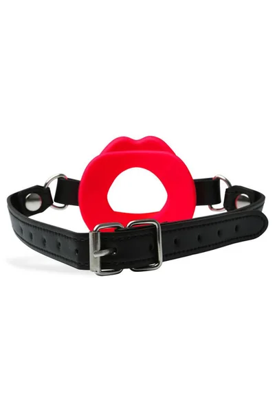 Sex & Mischief Vegan Leather & Silicone Lips Open-Mouth Gag — image 13 of 15