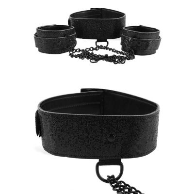 Sex Mischief Shadow Sparkle Collar Cuff Set