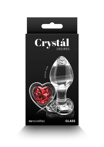 Crystal Desires Red Heart Gem Glass Plug — image 22 of 22