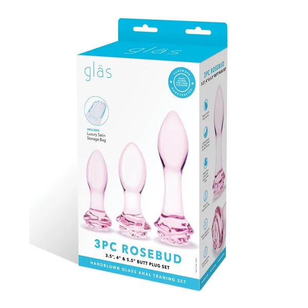 gläs Rosebud Butt Plug Set — image 7 of 9