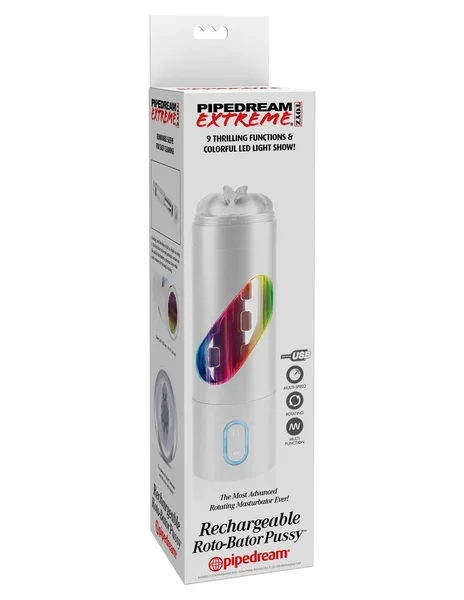 Pipedream Rechargeable Rotating & Tickling 9.25" Masturbator