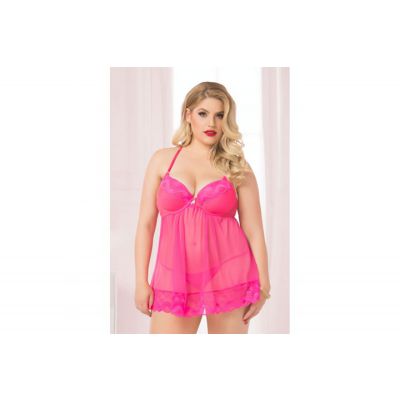 STM 10576X Pink Perfection Babydoll Set Queen