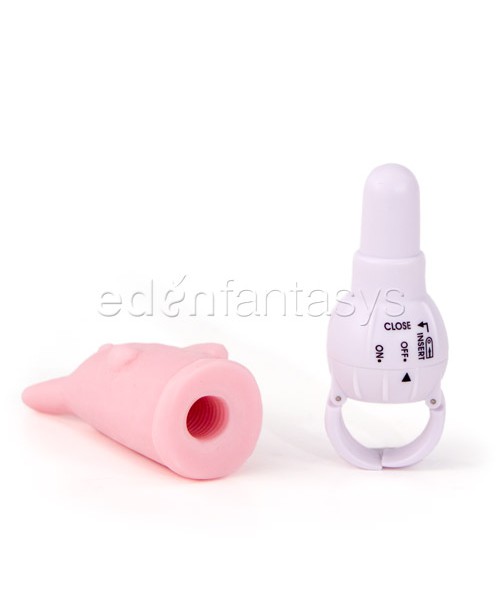 Finger ring vibe with dolphin sleeve — image 4 of 5