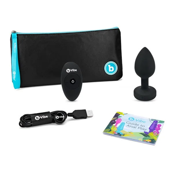 b-Vibe Vibrating Jewels Remote Control Butt Plug M/L Black — image 10 of 13