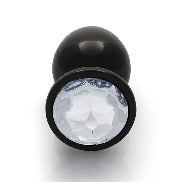 Ouch Clear Gem Metal Black Plug Large — image 8 of 10