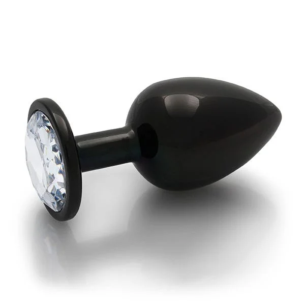 Ouch Clear Gem Metal Black Plug Large — image 9 of 10