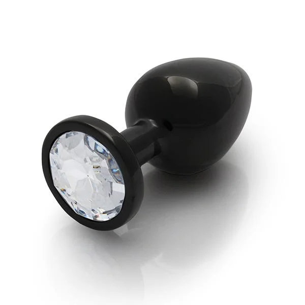 Ouch Clear Gem Metal Black Plug Large — image 6 of 10