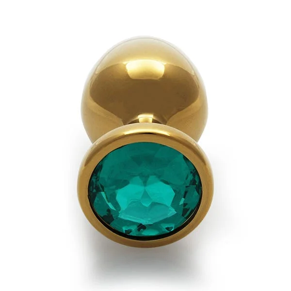 Ouch Green Gem Metal Gold Plug Large — image 9 of 10