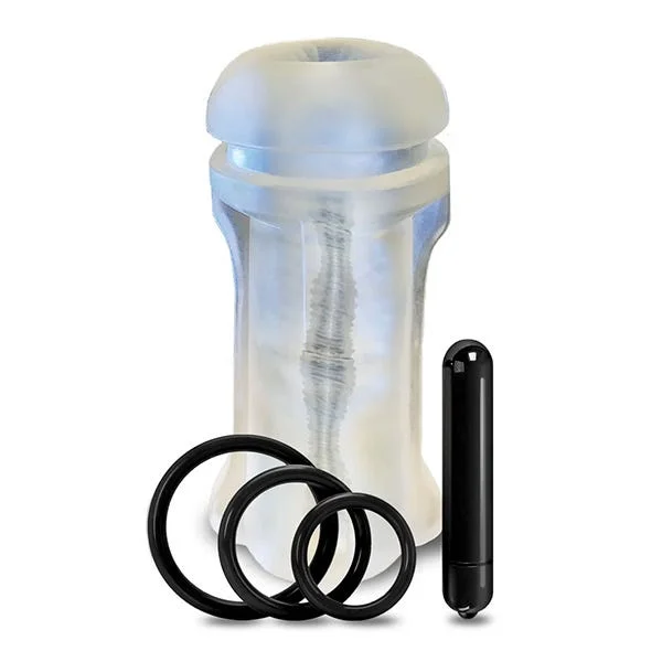 Happy Ending Vibrating Bum Rush Stroker and Cock Ring Set