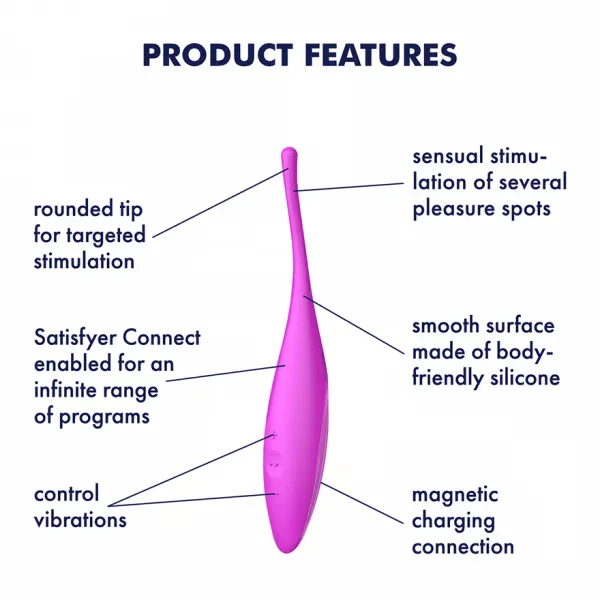 Satisfyer Twirling Joy Tip Pinpoint Vibrator with App Control — image 7 of 12