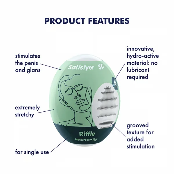 Satisfyer Egg Riffle Stroker Sleeve — image 6 of 6