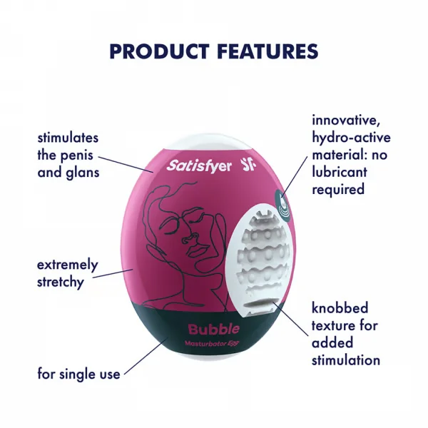 Satisfyer Bubble Masturbator Egg Stroker Sleeve — image 6 of 6