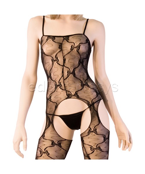 Bow lace bodystocking