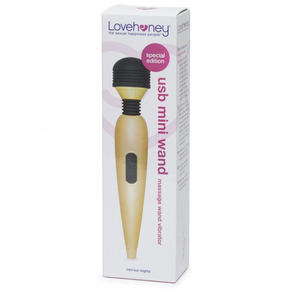 Lovehoney Deluxe Rechargeable Mini Gold Massage Wand Vibrator — image 6 of 12