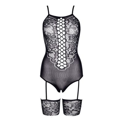 Leg Avenue Garter Teddy with Stockings