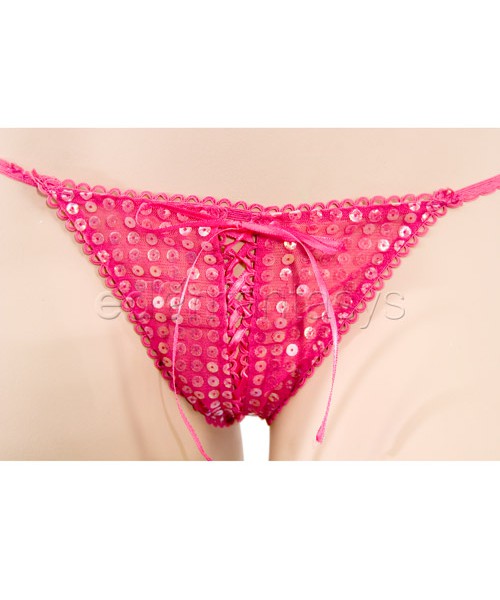 Sequined top with g-string