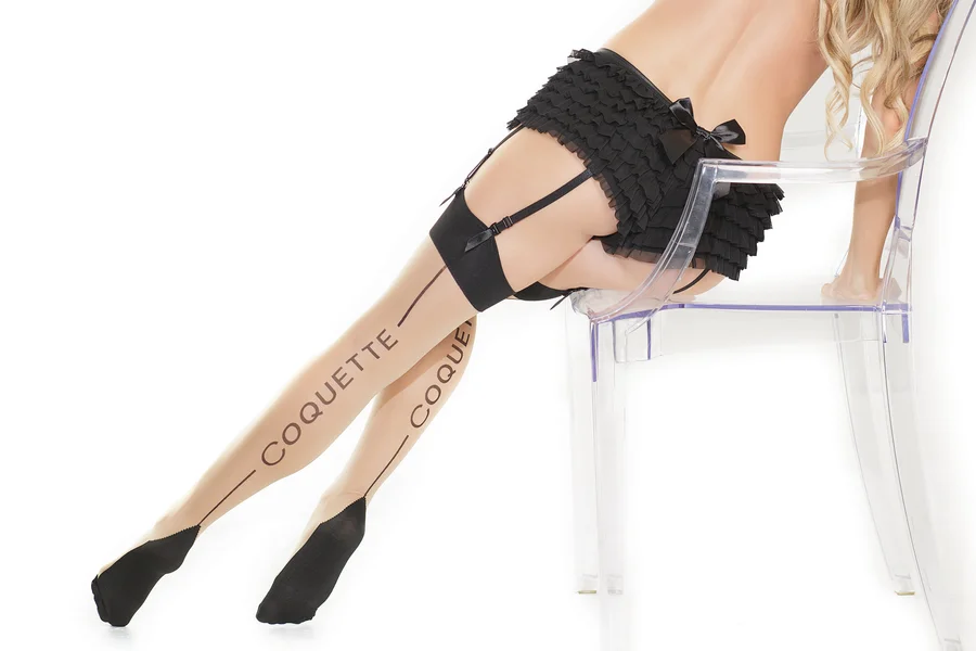 Coquette Cuban Black & Nude Stocking — image 6 of 6