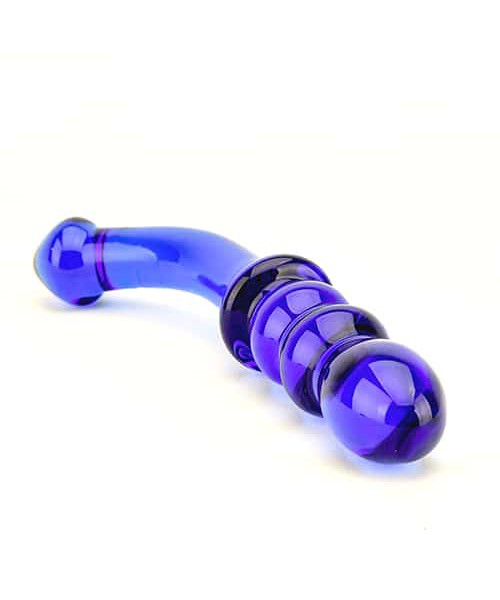 Spectrum Ribbed G-Spot Glass Dildo — image 12 of 25