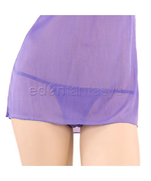 Chiffon chemise and thong