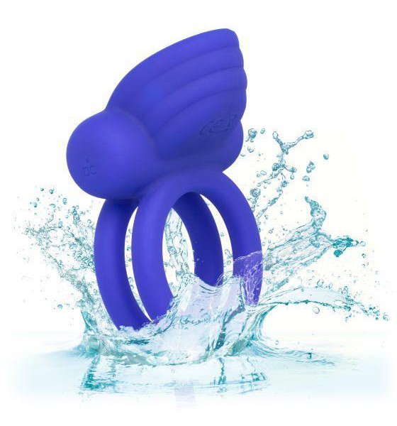 Vibrating Dual Stimulation Rim Enhancer - Weighted Silicone Cock Ring — image 6 of 9